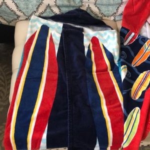 Pottery Barn Kids Surfboard Hooded Towels
